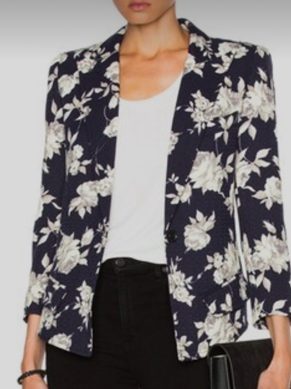 Smythe Navy Floral Blazer
